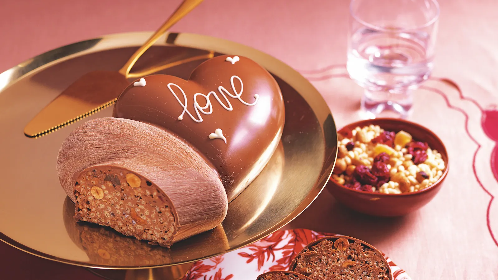 Cuore croccante al cioccolato e nocciole