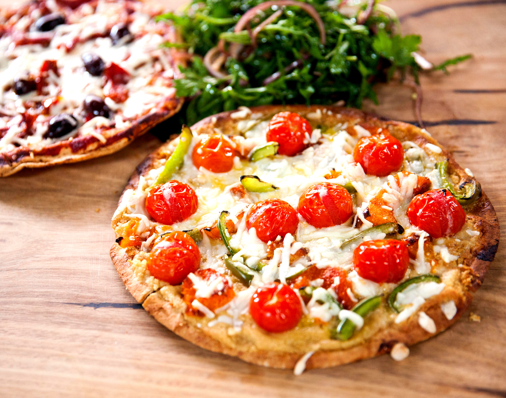 ‘Cheats’ Pizza & Balsamic Rocket Salad