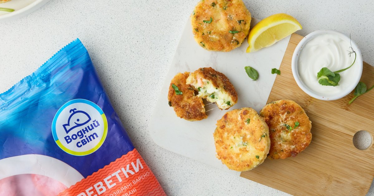 Солоні сирники з креветками