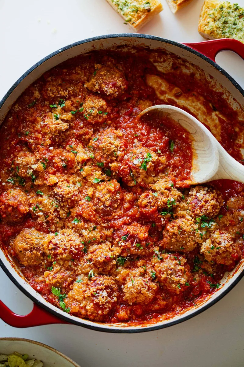 Ricotta Meatballs with The Crispy Topping