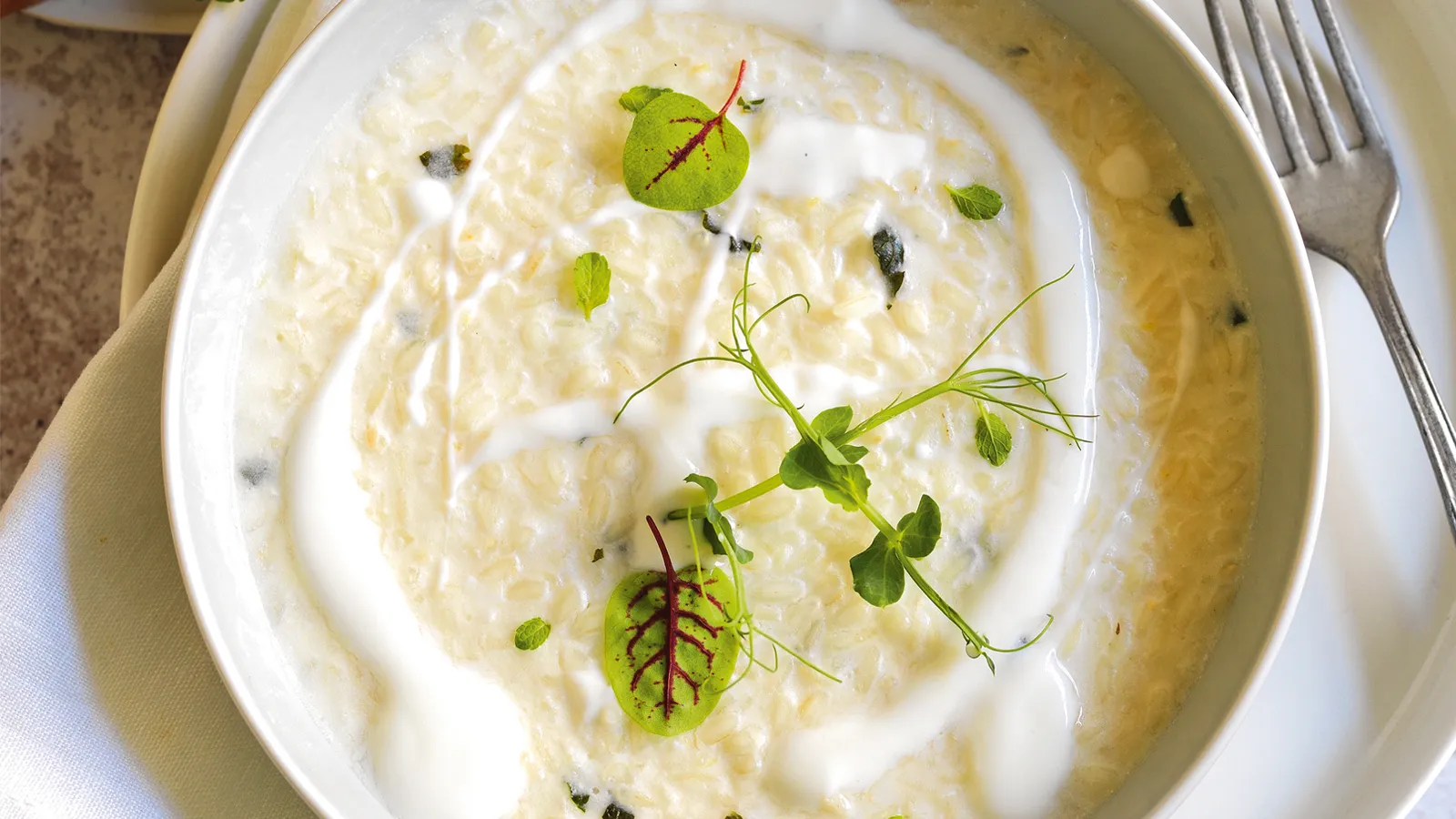 Risotto con yogurt greco
