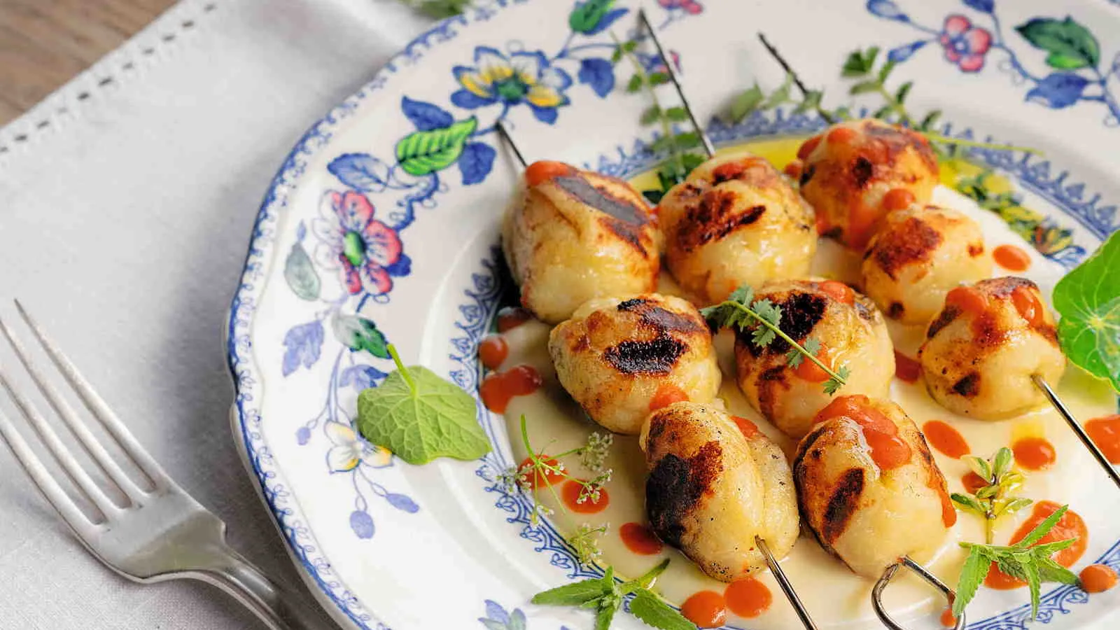 Spiedino di gnocchi alla griglia