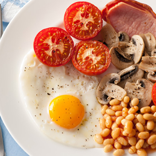 Healthier full English breakfast