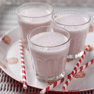 Raspberry and banana shakes
