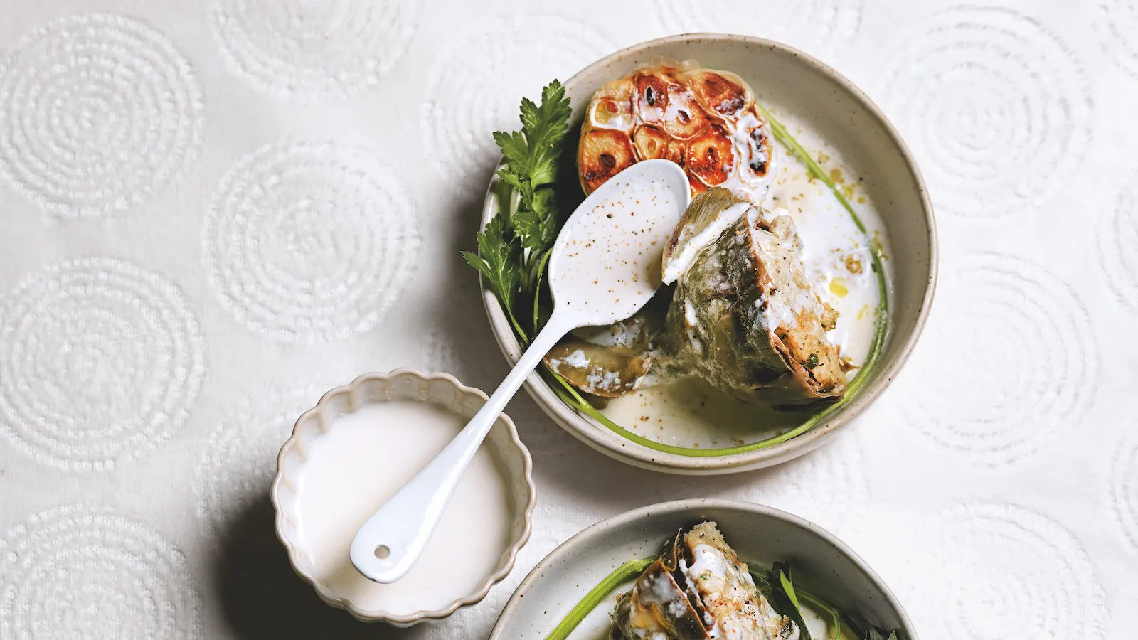 Carciofi ripieni con fonduta alla panna