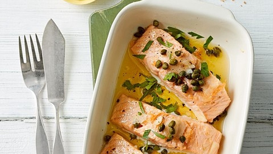 Lachs aus dem Backofen 