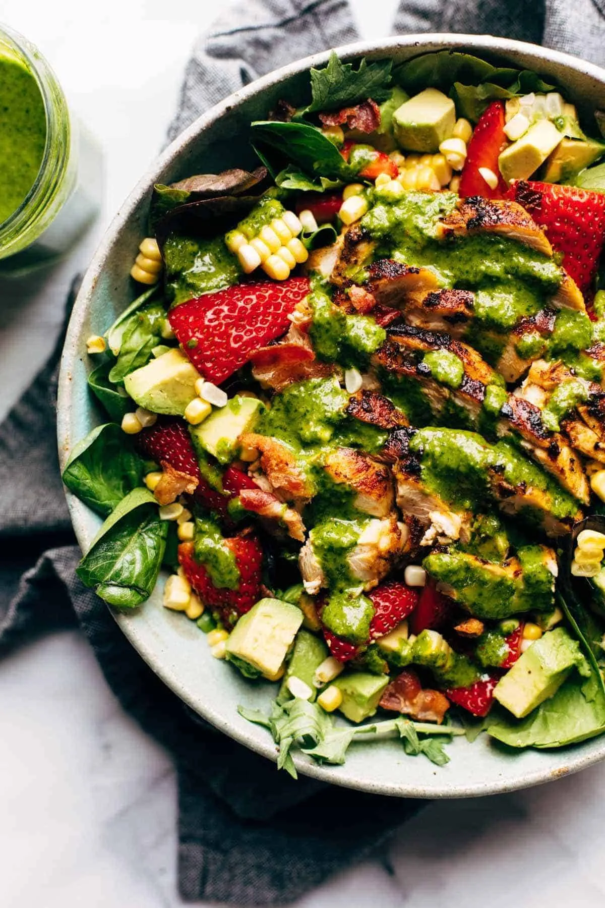 Summer Chipotle Chicken Cobb Salad with Cilantro Vinaigrette