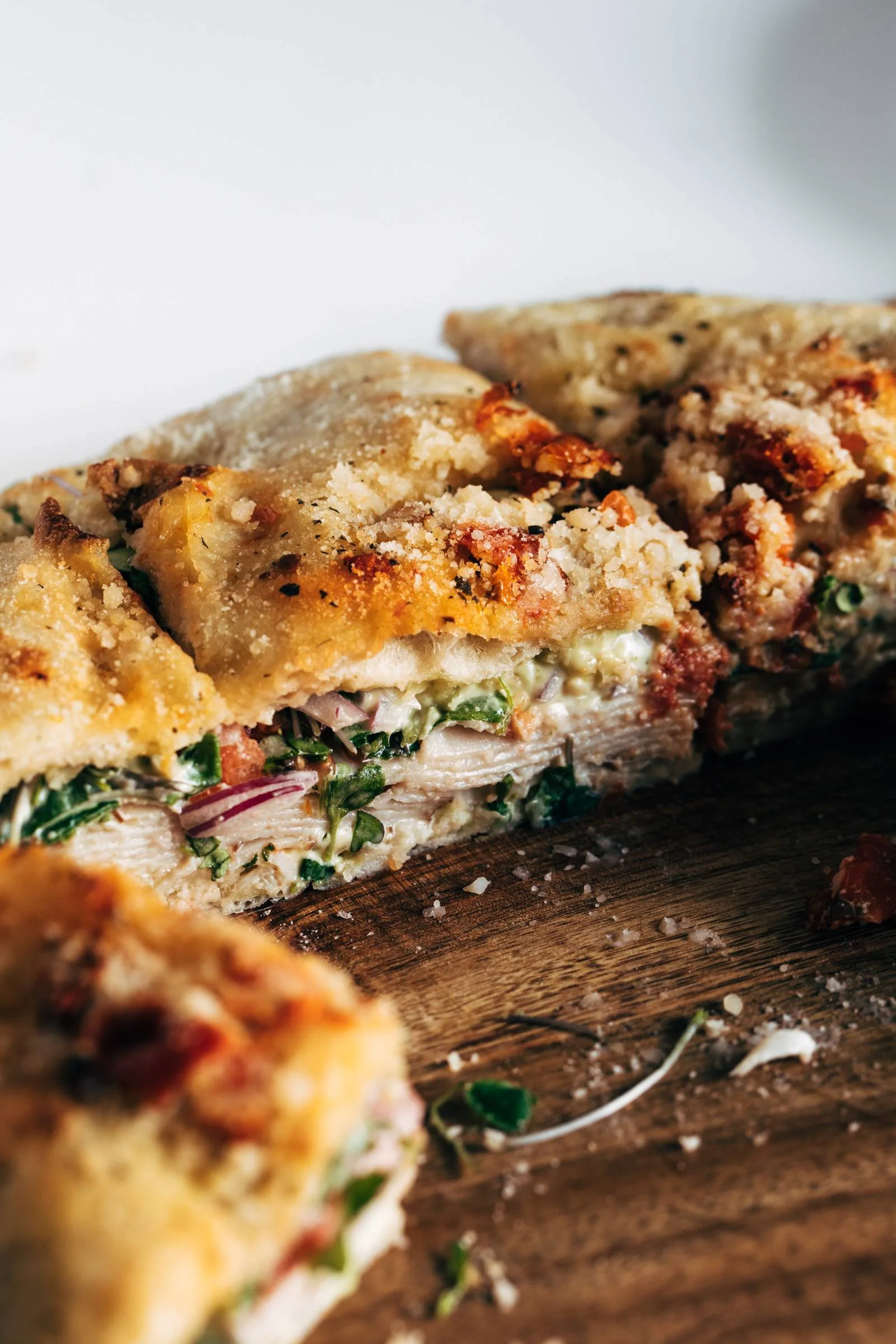 Trader Joe's Sun-Dried Tomato Focaccia Turkey Sandwich
