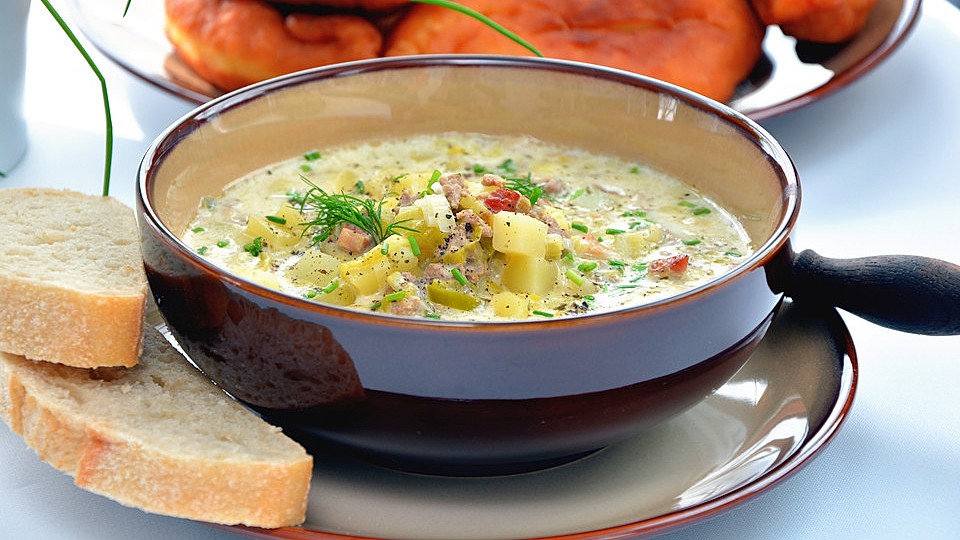 Hackfleisch-Lauch-Suppe