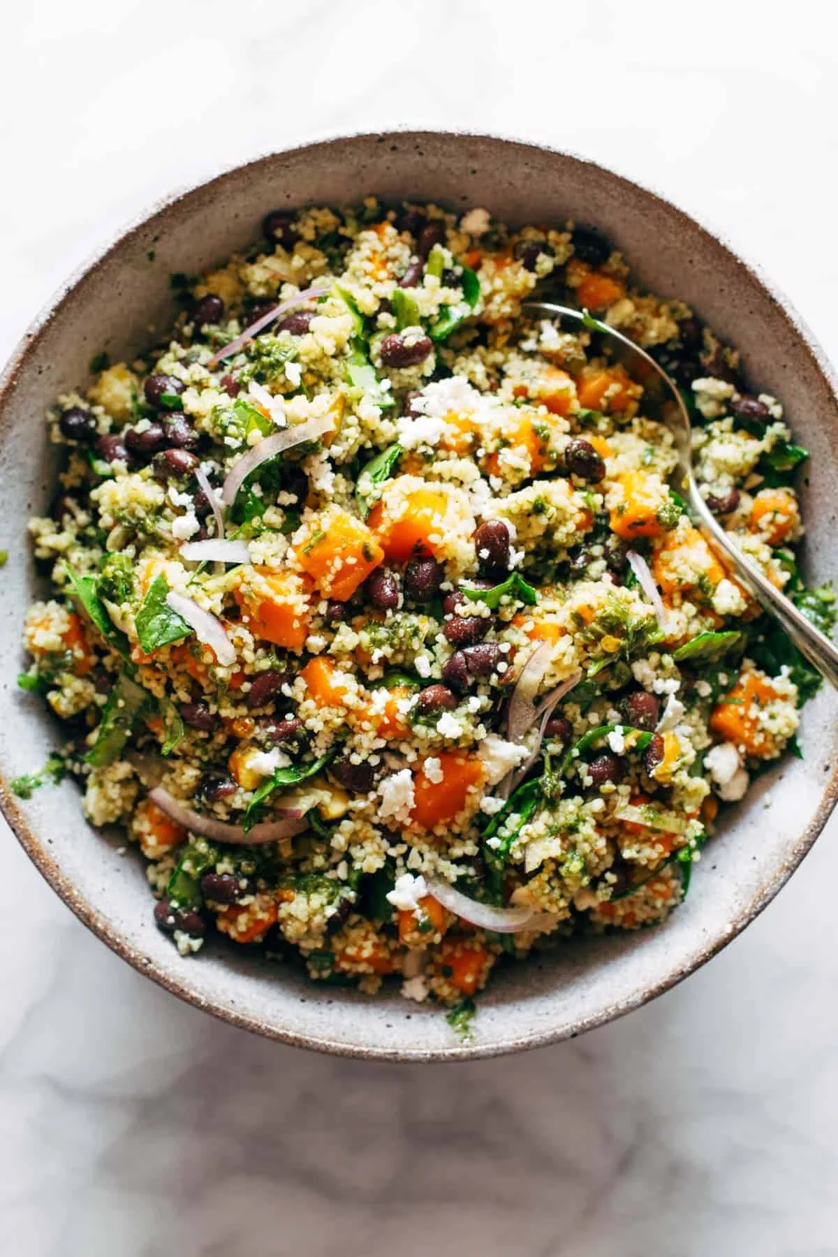 Couscous Salad with Lime Basil Vinaigrette
