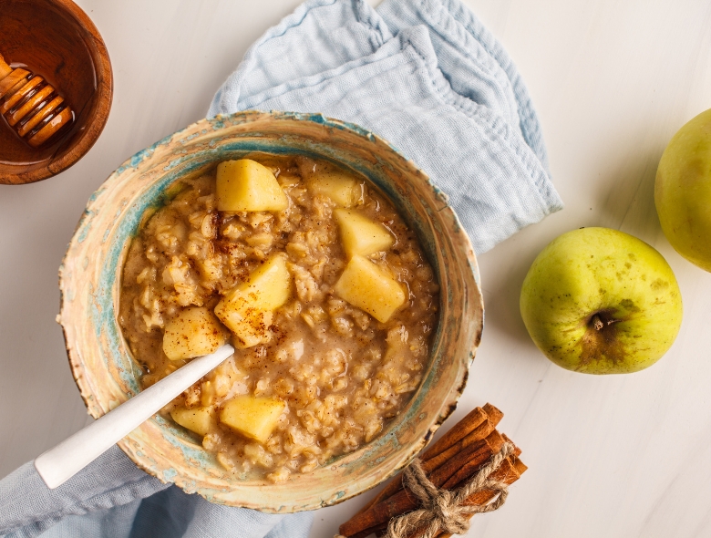 Avena con manzana y canela
