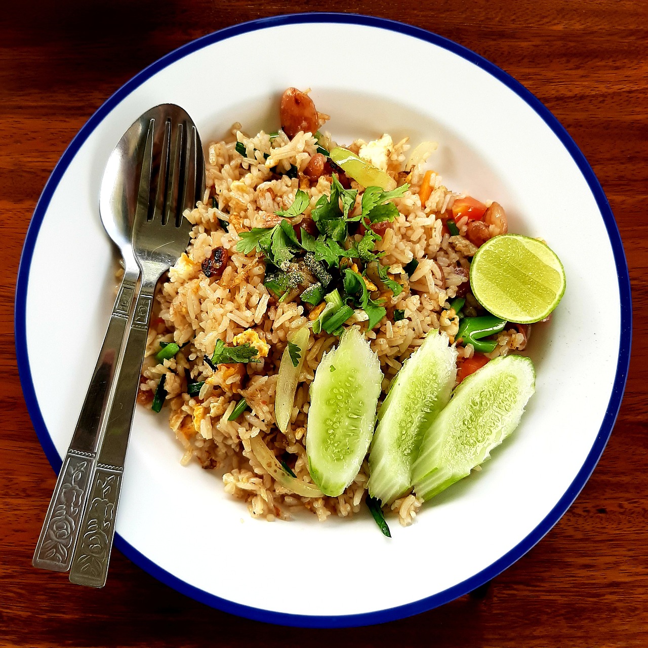 Arroz salteado de Mozambique