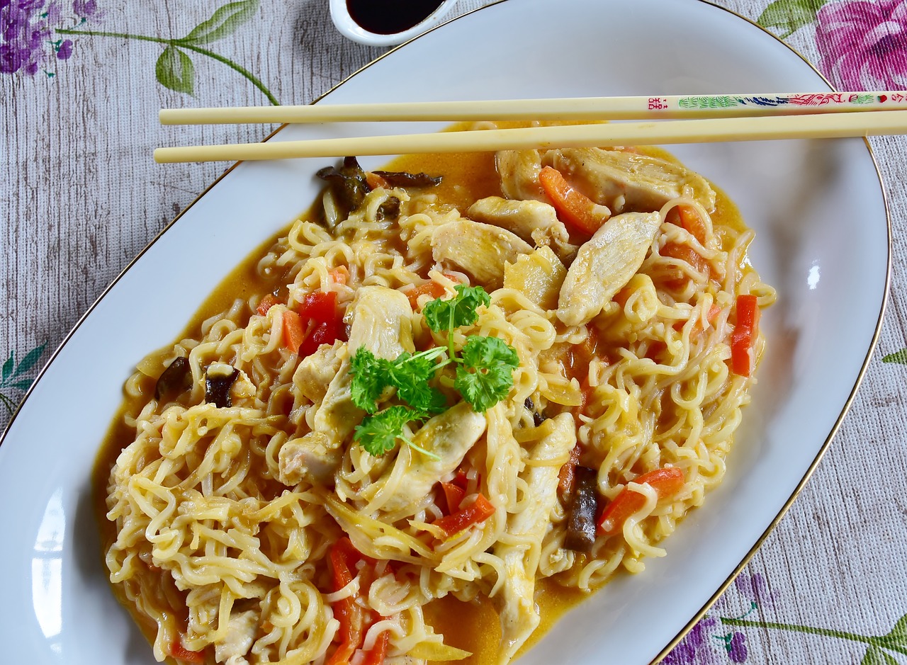 Wok de pollo y verduras
