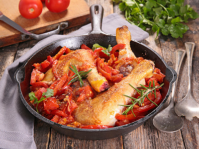 Poulet basquaise au Cookeo