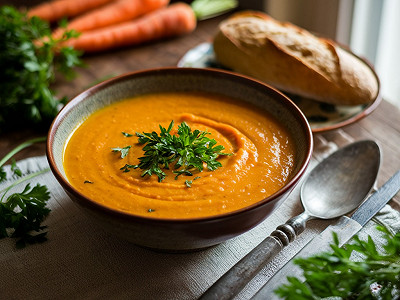 Soupe de carottes au persil de ma grand-mère
